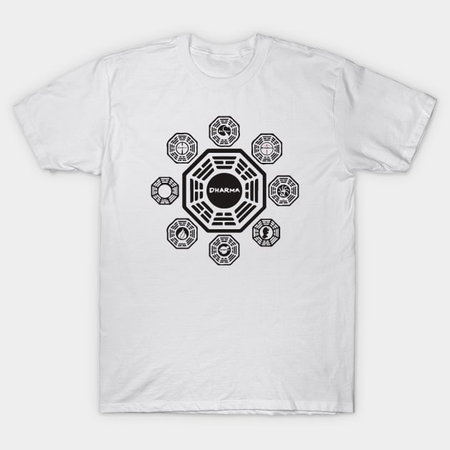 Dharma Stations T-Shirt by GramophoneCafe